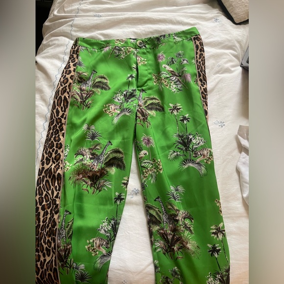 NWOT Le Superbe Voyage pants in emerald jungle Sz 6 - Picture 7 of 7